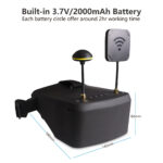 EV800D FPV Goggles 5.8G 40CH 5-Inch 854*480 Video Headset DVR Diversity for RC Drone with Helmet Battery Included - Image 2