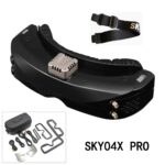 SKYZONE SKY04X PRO FPV Goggles | 5.8G 48CH SteadyView Rx | 1080P OLED Display & DVR | Built-in Head Tracker & Fan for RC Drones
